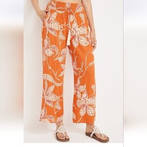 MAURICES Floral Wide Leg High Rise Palazzo Pant NWT